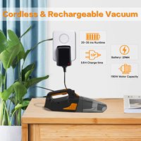 Aspirateur sans fil multifonction 150W, appareil portable de suppression de la poussière pour voiture, maison et bureau