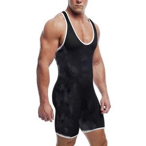 Nueva llegada Pakistán hizo Lucha Libre Singlets Durable nuevo estilo uniformes de entrenamiento para adultos precio de fábrica desgaste traje Singlets - Product Image 5
