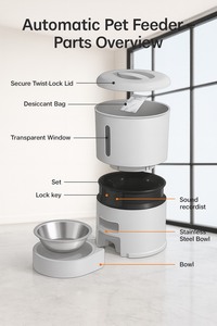 เครื่องให้อาหารสัตว์เลี้ยงอัจฉริยะ4L ODM สำหรับสุนัขขนาดเล็กชาร์จไฟด้วยแบตเตอรี่ Wifi Tuya ควบคุมผ่านแอปอัตโนมัติเครื่องจ่ายอาหารแบบอัตโนมัติ - Product Image 6