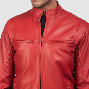 2022 nouveauté haute qualité hommes hiver en cuir véritable moto veste respirant Denim tissu à capuche col vente chaude - Product Image 6