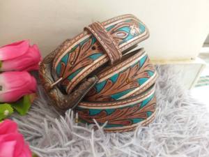 เข็มขัดหนังแท้แบบโบโฮวินเทจปรับความยาวได้เข็มขัดหนังแท้แบบตะวันตกสไตล์ใหม่ - Product Image 2