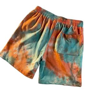 Diseñe sus propios pantalones cortos Hip Hop de color sólido con lavado de piedra para hombre, pantalones cortos desgastados, pantalones de chándal lavados con ácido para correr de calle para hombre - Product Image 1