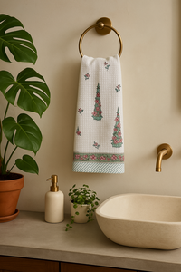 100% draps de serviette de bain en coton gaufré de luxe à séchage rapide compressés Super doux fabriqués à la main bloc imprimé Golf Design 60X90 pouces - Product Image 3