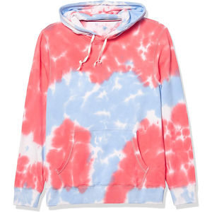 2026 nueva llegada personalizada Tie Dye Sudadera con capucha para hombres transpirable básico algodón mezclado tejido de ganchillo liso teñido invierno - Product Image 3