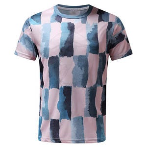 Camiseta de manga corta de sublimación de secado rápido para hombre, ligera y transpirable, con logotipo personalizado para uso en exteriores y estilo de vida activo - Product Image 1