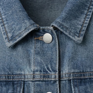 Chaqueta Vaquera Larga Elástica para Mujer, Hecha a Medida al por Mayor, con Botones, Impermeable, de Algodón, Lisa, Ropa de Abrigo de Moda Femenina - Product Image 4