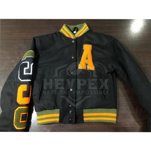 Chaqueta Varsity con Capucha y Diseño Personalizado para Hombre, Servicio OEM, Cuello Alto, Resistente al Viento y Transpirable, para Escuela Secundaria - Product Image 3