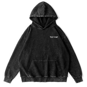 Sun Fade Pull Femme 100% Coton Washed Hoodie Vintage Heavyweight Acid Wash Regular Hoodie Wash Hoodies - Product Image 1
