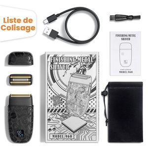 Rasoir Électrique Portable Sans Fil pour Hommes IPX7, Triple Lame, Utilisation Humide/Sèche, Rechargeable et Lavable - Product Image 1