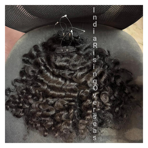 High Selling 2025 Natural <b>Curly</b> Virgin Unprocessed Cuticles Aligne Tangle-Free Double Weft Indian Human Hair <b>Extensions</b> - Product Image 2