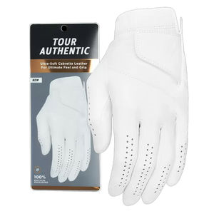 Guante de golf transpirable de cuero suave a todo color de piel de oveja, guantes de golf deportivos con logotipo personalizado, guantes de golf para todo tipo de clima - Product Image 4