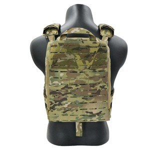 <span class=keywords><strong>Gilet</strong></span> tactique léger découpé au laser avec système MOLLE, porte-plaques à dégagement rapide, équipement de combat modulaire très durable pour le transport de charge - Product Image 5