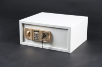 Caja Fuerte de Seguridad Blanca LBN de Fabricación Profesional, con Cerradura Digital de Contraseña, Acero Laminado en Frío, Mini Caja Fuerte para el Hogar
