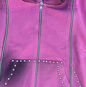 Conjunto Deportivo de Dos Piezas con Capucha Estampada para Hombre, de Alta Calidad, para Invierno, con Lavado Ácido, Cremallera con Pedrería, Pantalones Deportivos de Nailon/Algodón - Product Image 3