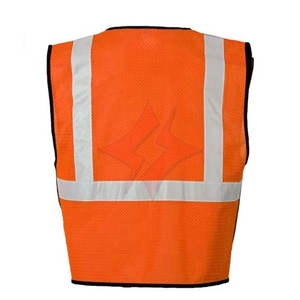 Chaleco de Seguridad de Trabajo Impermeable ANSI Clase 1, Hecho a Medida, de Poliéster/Algodón, Alta Visibilidad, Reflectante, con Cierre de Seguridad para Construcción - Product Image 1