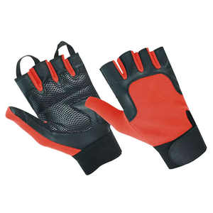 Unisex <b>Fingerless</b> Motocross <b>Gloves</b> Leather Palm Anti-Slip Shockproof Adjustable Cycling Motorcycle Outdoor Sports <b>Gloves</b> - Product Image 3