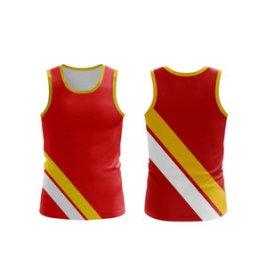 Venta al por mayor logotipo personalizado cómodo impreso color hombres casual 100% poliéster transpirable camisetas sin mangas 3D sublimación impresa camisas - Product Image 2