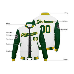 Custom Varsity Jacket MCACVJ-89 Embroidered Brand Name Wool Leather Combination Stand Collar with Front Logo for <b>Promotions</b> - Product Image 4