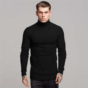 เสื้อสเวตเตอร์คอเต่าสำหรับผู้ชาย, เสื้อกันหนาวแบบสวมหัวแบบมินิมอลให้ความอบอุ่นแฟชั่นฤดูหนาวทรงสลิมฟิตลำลองแขนยาวระบายอากาศมีสไตล์ - Product Image 6