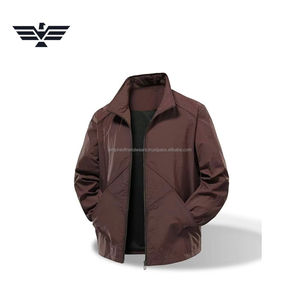 Veste coupe-vent pour homme avec logo personnalisé sur le devant, col montant, légère, en toile, fermeture éclair, décontractée, coupe-vent, XS - Product Image 2