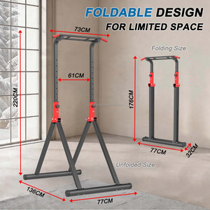 Équipement d'entraînement de force en intérieur multifonctionnel : Barre de traction et station de dips robuste pour tractions et dips - Product Image 3
