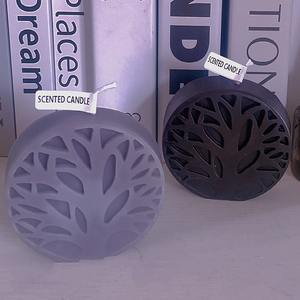 TOOWIN <b>Tree</b> of Life Scented <b>Candle</b>, Flat Round <b>Tree</b> Graphic Home Decor - Product Image 1