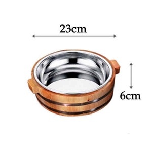 Couvre-plat et plat en bois naturel, vaisselle moderne peinte à la main pour la maison, l'hôtel, le restaurant, taille et logo personnalisés - Product Image 2