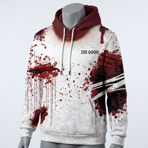 เสื้อฮู้ดผู้ชาย Zee Good ลายพิมพ์แบบ Sublimation สวมใส่สบายๆ ในฤดูใบไม้ร่วง ทรงปกติ ผลิตจากผ้าโพลีเอสเตอร์ถัก สำหรับเด็กผู้ชาย - Product Image 3