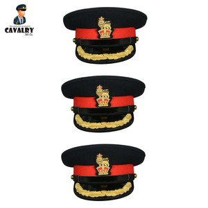 Gorra de pico de producto de la más alta calidad hecha a mano a precio razonable, gorras de pico de oficial para hombres de CAVALRY SKT COMPANY - Product Image 4