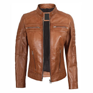 Veste en cuir pour femmes disponible dans toutes les tailles et couleurs, respirante, chaude, imperméable et coupe-vent - Product Image 1