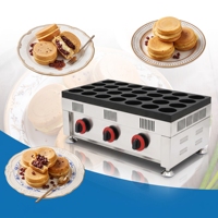 Machine à faire des gâteaux sur roulettes à gaz avec moules revêtus de téflon pour les pâtisseries commerciales, les boulangeries et les vendeurs de rue