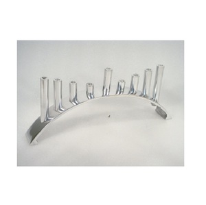 Pure Aluminium Satin Silver Shine <b>Candle</b> Holder 9 Pillar Big & <b>Small</b> Holder for Home Hotel Restaurant Decorative Item - Product Image 4