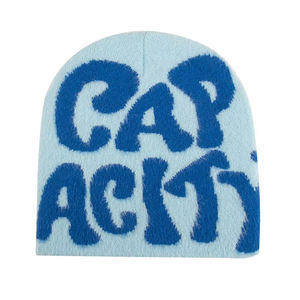 หมวกบีนนี่ถักแบบพิมพ์ลายตามสั่ง ขายส่ง หมวกบีนนี่แบบพับขอบ สำหรับทุกเพศ หมวกทรงสกัลแคป - Product Image 3