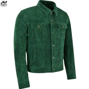 Hombres de alta calidad ODM lona gamuza cuero Casual vaquero estilo mexicano logotipo frontal transpirable chaqueta a prueba de viento - Product Image 2