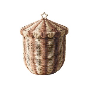 Prix bon marché panier de rangement tissé en corde de papier de cirque rustique festonné écologique pour l'organisation de la lessive jouets décor fabriqué au Vietnam - Product Image 3