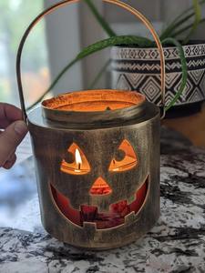 European Halloween Festival Decorative <b>Candle</b> <b>Holder</b> Jar <b>Copper</b> Plated <b>Candle</b> <b>Holder</b> at Discounted Price - Product Image 2