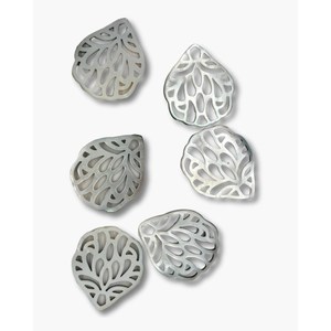 Tapas de cuentas de filigrana con diseño de ala de mariposa, nácar negro - Product Image 4