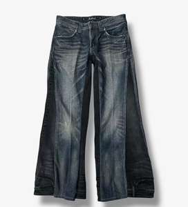 Pantalones Acampanados <span class=keywords><strong>Rock</strong></span> 'n' Roll Revival, Vaqueros Casuales de Algodón con Múltiples Bolsillos y Parches - Product Image 4