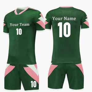 Fabricante de uniformes de fútbol personalizados, kits de fútbol con camisetas y pantalones cortos, ropa deportiva de secado rápido para equipos de jóvenes adultos, OEM - Product Image 4