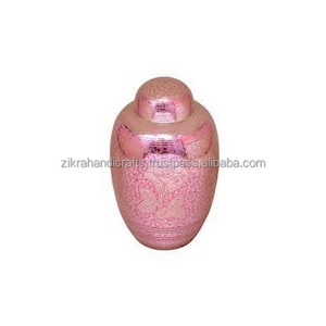 Urna funeraria de Metal lista para enviar, urna de cremación barata para decoración de cenizas humanos pintadas - Product Image 5
