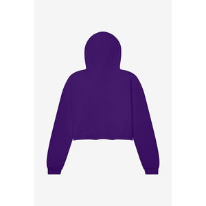 Sudaderas con capucha recortadas de algodón de alta calidad para mujer con bolsillos, ropa de calle cómoda para el diseño OEM de invierno con servicio - Product Image 5