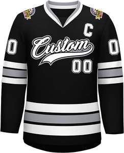 Maillots de hockey sur glace canadiens, uniforme des Knights de Londres, ensembles personnalisés, 100% coton biologique, vêtements de hockey sur glace - Product Image 4