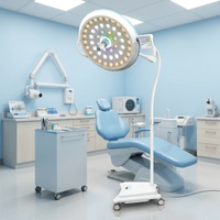 CHYLED500LED Chirurgische Schattenfreie Leuchte 40000-160000 Lux RGB Mobile OP-Lampe 60000 Std. Lebensdauer für Krankenhaus oder Klinik