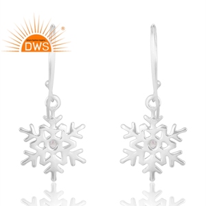 Venta caliente 925 plata esterlina Natural Cz piedra preciosa pendiente diseño personalizado joyería para mujer regalo para ella - Product Image 2