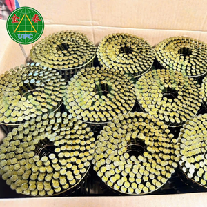 Clavos de bobina para palés de 2-1/2 ", vástago de tornillo, revestimiento de Color amarillo para construcción de palés, los mejores precios de fábrica de Vietnam - Product Image 4