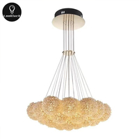 Lustre moderne en forme de goutte de pluie pour hôtels, grande lampe d'escalier avec suspension à hauteur réglable et luminaires, ventilateur à bulles
