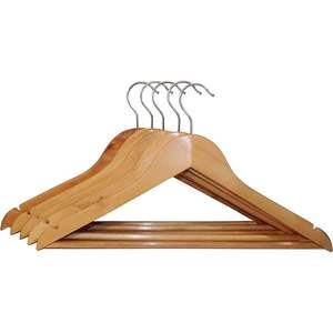 100% HANDMADE WOOD CLOTHES HANGER for Wardrobe Bathroom Living Room-for Coat Pant Suit Shirt - Product Image 1