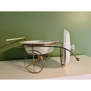 Prix personnalisé Vintage Dragon Casserole Plat Avec Métal Rikshaw Berceau Support En Métal Cadeau Pour La Mère - Product Image 3