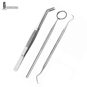 Kit de Exploración Dental Manual de Primera Calidad, 3 Piezas, Reutilizable, de Acero Quirúrgico, para Diagnóstico Dental, A+ - Product Image 1