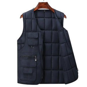 Gilet matelassé sans manches de haute qualité, gilet utilitaire surdimensionné personnalisé pour hommes - Product Image 1